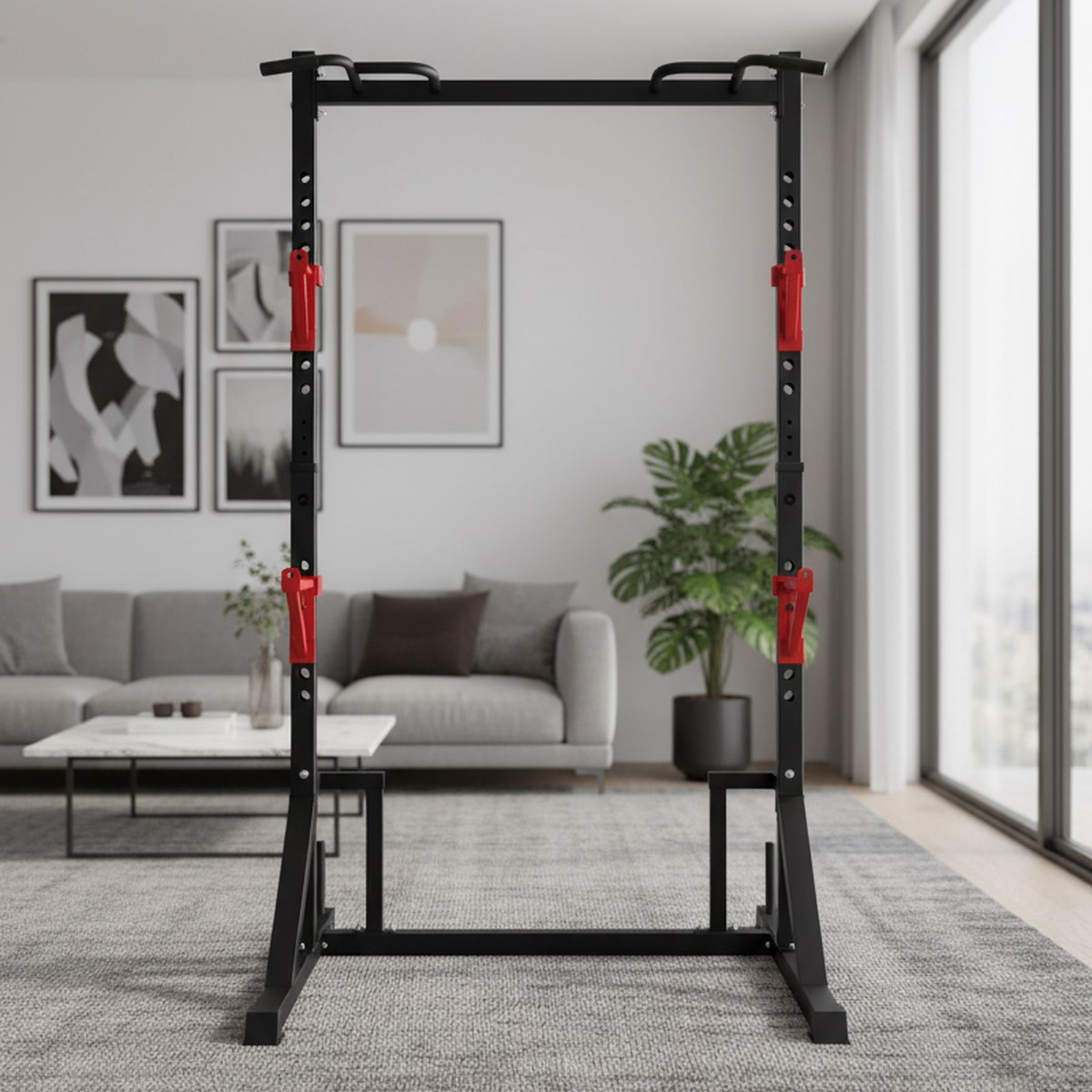 Adjustable Power Rack with Pul - Pull Up Bar ulasan dan harga