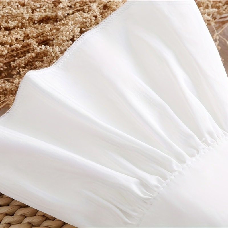 2pcs Ruffles Simple White Cuff - Wrist Wraps ulasan dan harga