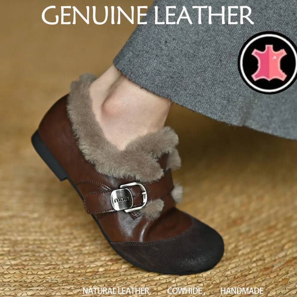 Fur Women's Loafers Leather Su - Crossfit Belt ulasan dan harga